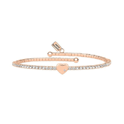 Bracciale La Petite Story in ottone oro rosa con cristallo trasparente LPS05AQC03 per donna