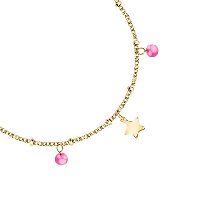 Bracciale La Petite Story in acciaio color oro con zircone rosa LPS05ARR84 per donna