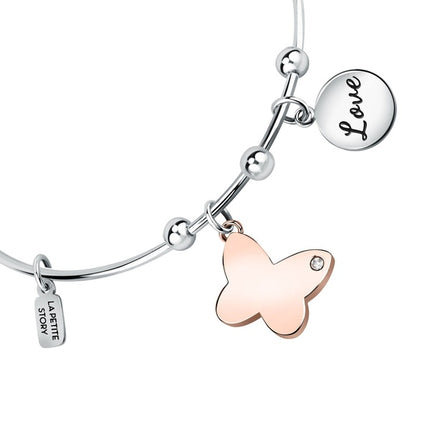 Bracciale in acciaio La Petite Story con cristallo trasparente LPS05ARR89 per donna