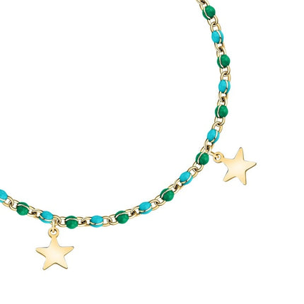 Bracciale La Petite Story in acciaio con smalto verde e blu LPS05ARR98 da donna