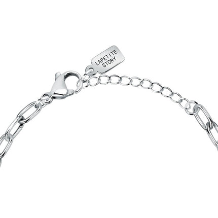 Bracciale La Petite Story in acciaio con smalto a forma di cuore e lettere LPS05ASD34 per donna