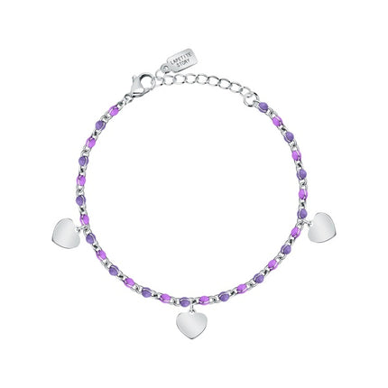 Bracciale La Petite Story in acciaio con cuori in argento LPS05ASD54 per donna