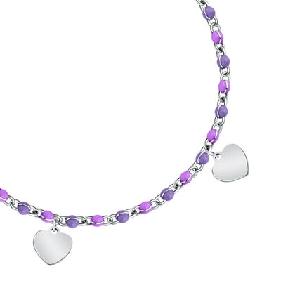 Bracciale La Petite Story in acciaio con cuori in argento LPS05ASD54 per donna