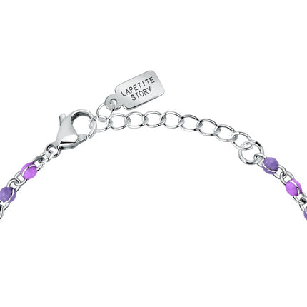 Bracciale La Petite Story in acciaio con cuori in argento LPS05ASD54 per donna