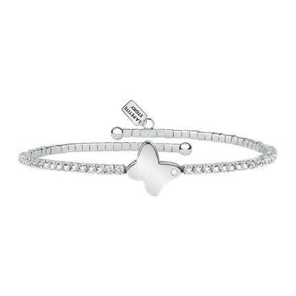 Bracciale La Petite Story in ottone e zirconi con farfalla bianca LPS05ASE05 per donna