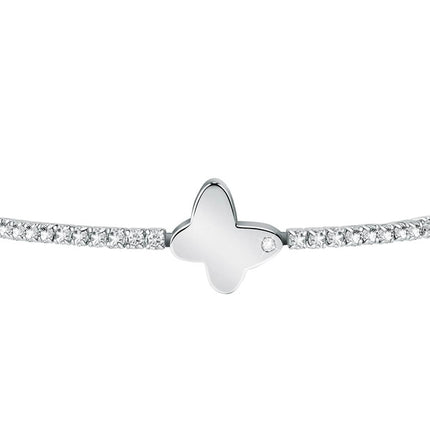 Bracciale La Petite Story in ottone e zirconi con farfalla bianca LPS05ASE05 per donna