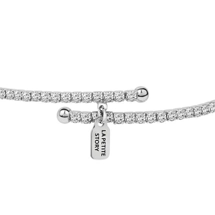 Bracciale La Petite Story in ottone e zirconi con farfalla bianca LPS05ASE05 per donna