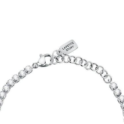 Bracciale in acciaio La Petite con cristallo trasparente LPS05ASF30 per donna