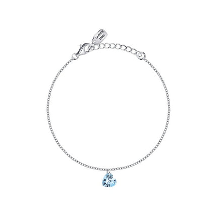 Bracciale in argento La Petite Story con zirconi bianchi e azzurri LPS05AWV55 da donna