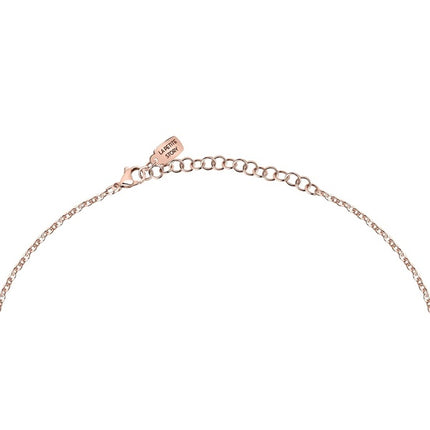 Collana in acciaio oro rosa La Petite Story con cristallo trasparente e blu LPS10ARR05 per donna