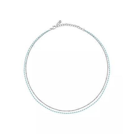 Collana in acciaio La Petite Story con perline azzurre LPS10ARR09 per donna