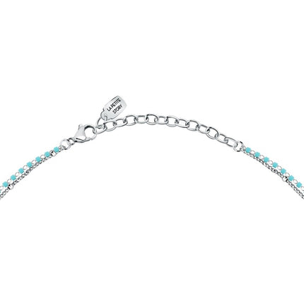 Collana in acciaio La Petite Story con perline azzurre LPS10ARR09 per donna