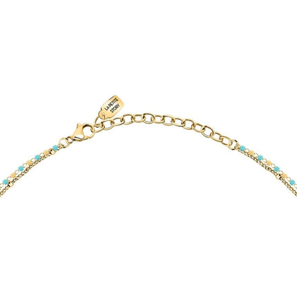 Collana in acciaio color oro con perline azzurre La Petite Story LPS10ARR10 per donna