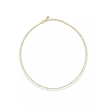 Collana in acciaio color oro con perline bianche La Petite Story LPS10ARR11 per donna