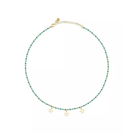 Collana in acciaio color oro con perline verdi e blu La Petite Story LPS10ARR12 per donna