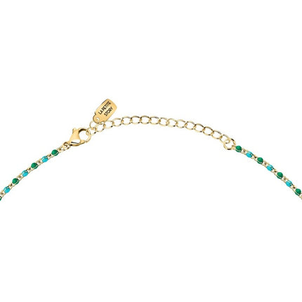 Collana in acciaio color oro con perline verdi e blu La Petite Story LPS10ARR12 per donna