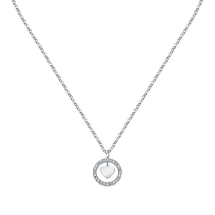 Collana a cerchio in acciaio La Petite Story con cristallo trasparente LPS10ASD17 per donna