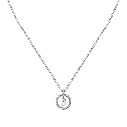 Collana in acciaio con lettera B di La Petite Story e cristallo trasparente LPS10ASF10 per donna