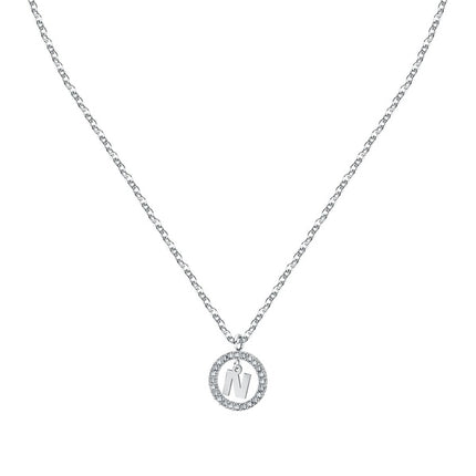 Collana in acciaio con lettera N di La Petite Story e cristallo trasparente LPS10ASF19 per donna