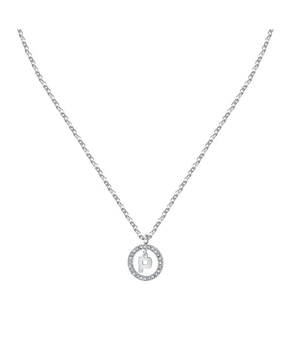 Collana in acciaio con lettera P e cristallo trasparente La Petite Story LPS10ASF21 per donna