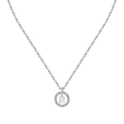 Collana in acciaio con lettera R di La Petite Story e cristallo trasparente LPS10ASF22 per donna