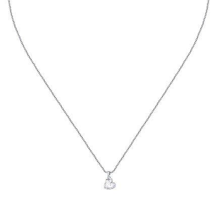 Collana in argento La Petite Story con zirconi bianchi a forma di cuore LPS10AWV31 per donna
