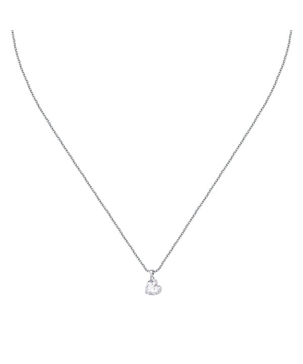 Collana in argento La Petite Story con zirconi bianchi a forma di cuore LPS10AWV31 per donna