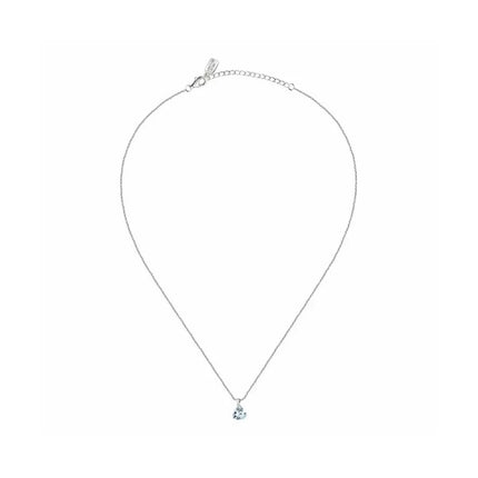 Collana in argento La Petite Story con zirconi a forma di cuore azzurro chiaro LPS10AWV32 per donna