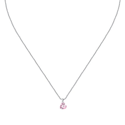 Collana in argento La Petite Story con zircone a forma di cuore rosa LPS10AWV33 per donna