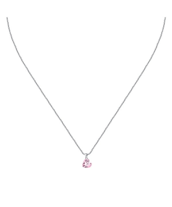 Collana in argento La Petite Story con zircone a forma di cuore rosa LPS10AWV33 per donna