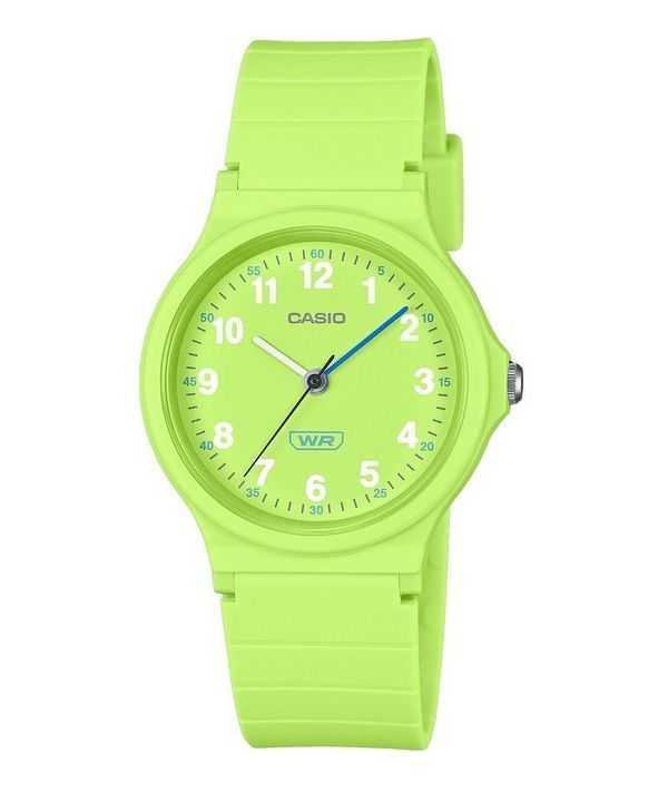 Casio Pop Analog Lime Green Bio Based Resin Strap Lime Green Dial Quartz LQ-24B-3B Orologio da donna