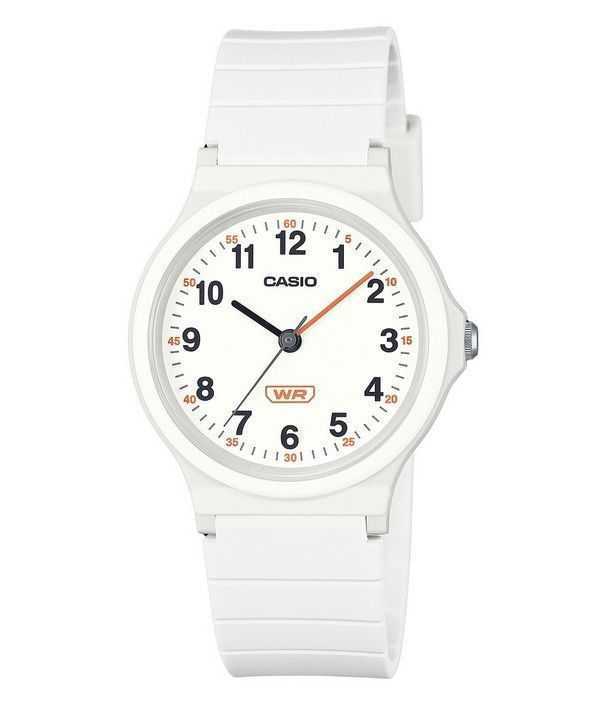 Casio Pop Analog White Bio Based Resin Strap Quadrante Bianco Quarzo LQ-24B-7B Orologio da Donna