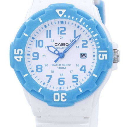 Casio analogico quadrante bianco LRW-200H-2BVDF LRW200H-2BVDF orologio da donna