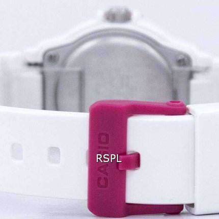 Casio analogico quadrante bianco rosa caldo LRW-200H-4BVDF LRW200H-4BVDF orologio da donna