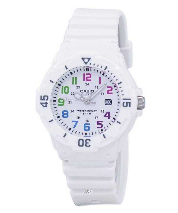 Casio Enticer analogico quadrante bianco LRW-200H-7BVDF LRW200H-7BVDF orologio da donna