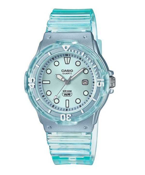 Casio POP Analogico Cinturino in Resina Quadrante Blu Quarzo Traslucido LRW-200HS-2EV 100M Orologio da Donna