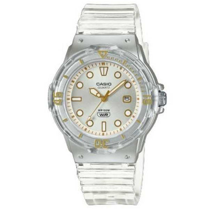 Casio POP Analogico Cinturino in Resina Quadrante Argento Quarzo Traslucido LRW-200HS-7EV 100M Orologio da Donna