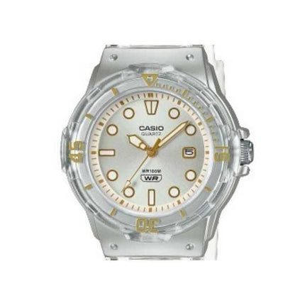 Casio POP Analogico Cinturino in Resina Quadrante Argento Quarzo Traslucido LRW-200HS-7EV 100M Orologio da Donna