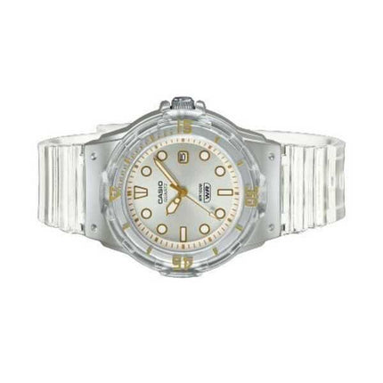 Casio POP Analogico Cinturino in Resina Quadrante Argento Quarzo Traslucido LRW-200HS-7EV 100M Orologio da Donna