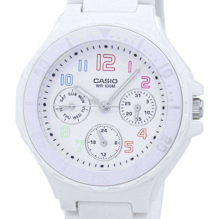 Casio cinturino in resina bianca analogica LRW-250H-7BVDF LRW250H-7BVDF orologio da donna