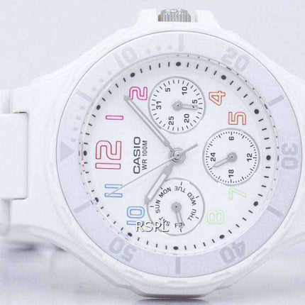 Casio cinturino in resina bianca analogica LRW-250H-7BVDF LRW250H-7BVDF orologio da donna