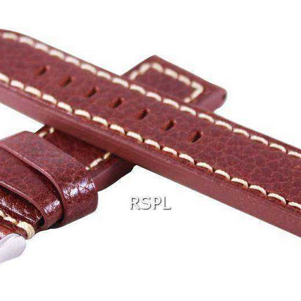 Cinturino in pelle marrone marca 22mm per SKX007, SKX009, SKX011, SRP497, SRP641
