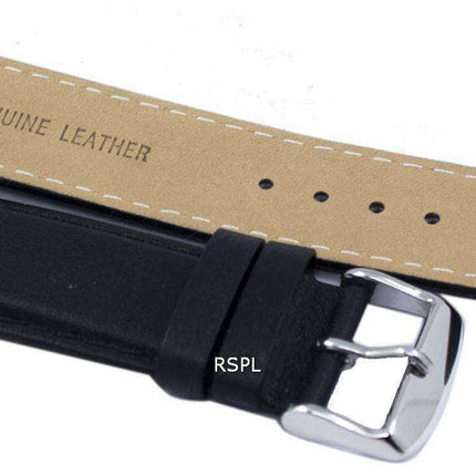 Cinturino per orologio in pelle di marca con rapporto nero 22 mm