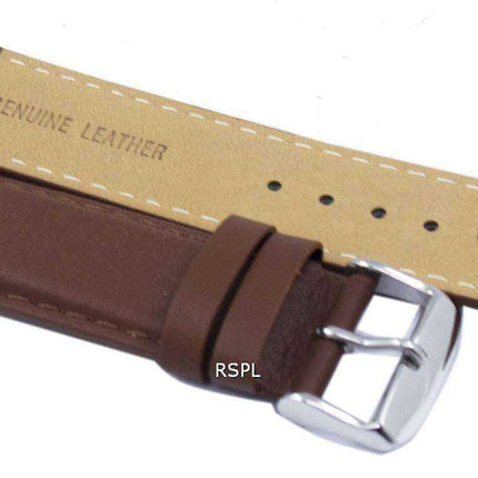Cinturino per orologio in pelle di marca con rapporto marrone 22 mm