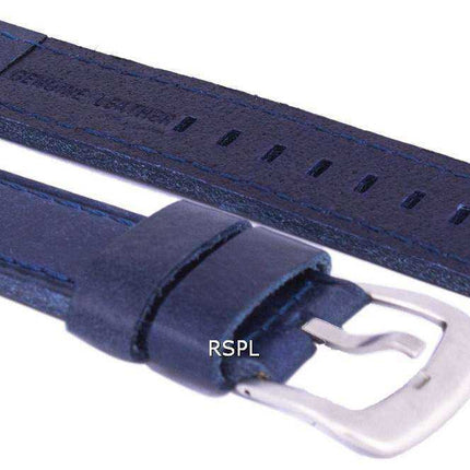 Cinturino per orologio in pelle di marca con rapporto blu 22 mm