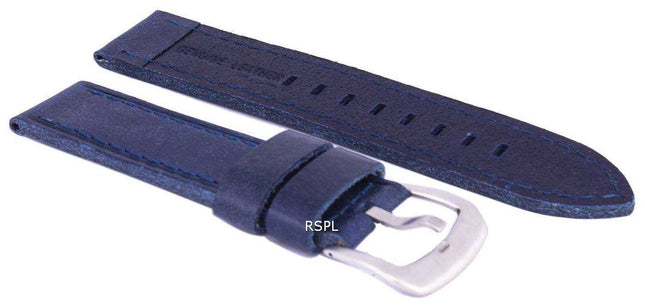 Cinturino per orologio in pelle di marca con rapporto blu 22 mm