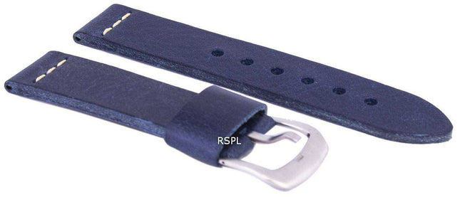 Cinturino per orologio in pelle di marca con rapporto blu 22 mm