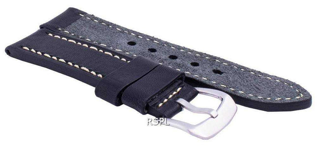 Rapporto LS16 Cinturino in pelle nera 22 mm