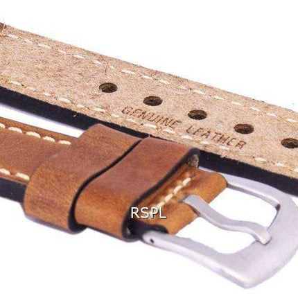 Cinturino per orologio in pelle di marca con rapporto marrone 22 mm