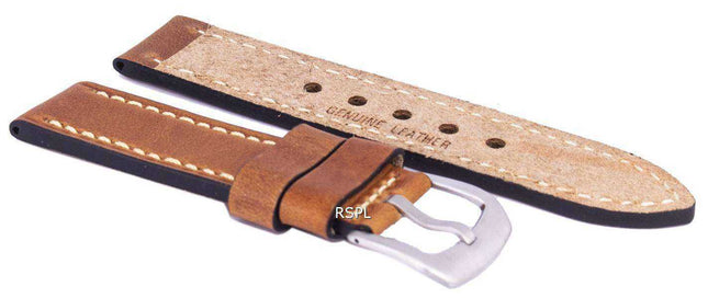 Cinturino per orologio in pelle di marca con rapporto marrone 22 mm